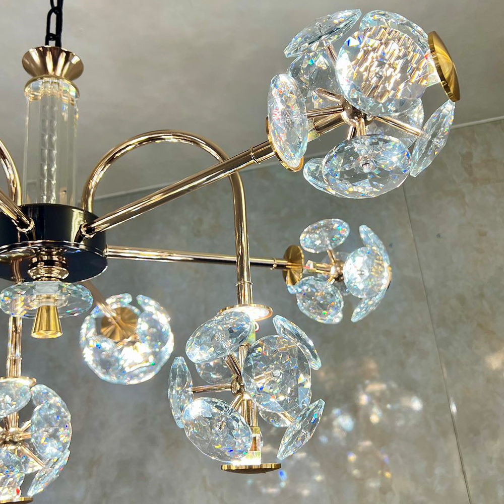 楽天市場】【期間限定pt3倍】シャンデリア モダン風 クリスタル 9灯