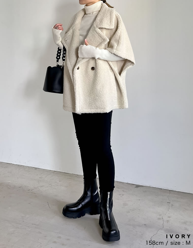 楽天市場】【SPECIAL FAIR】テディボアポンチョジャケット レディース