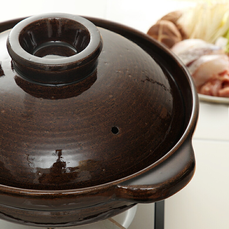 楽天市場】長谷園 伊賀焼 伊賀土鍋 あめ釉 大 15829 8号(直径30cm)3人