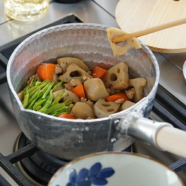 楽天市場】姫野作． 本手打アルミ行平鍋 深型 6寸 雪平鍋 板厚3.5mm