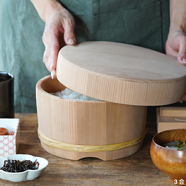 楽天市場】日樽 浅型おひつ 2合/3合/5合 お櫃 国産 日本製 秋田杉桶樽