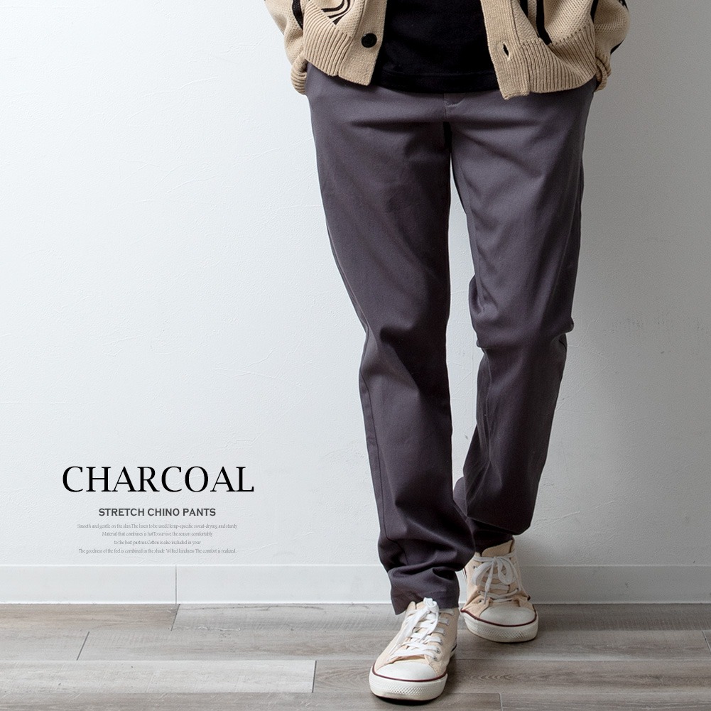 楽天市場】チノパン メンズ ストレッチ カラーパンツ ボトムス