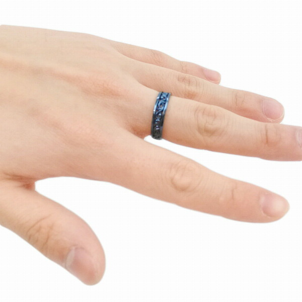 楽天市場】PUERTA DEL SOL ブルー スクロール リング(5号〜21号