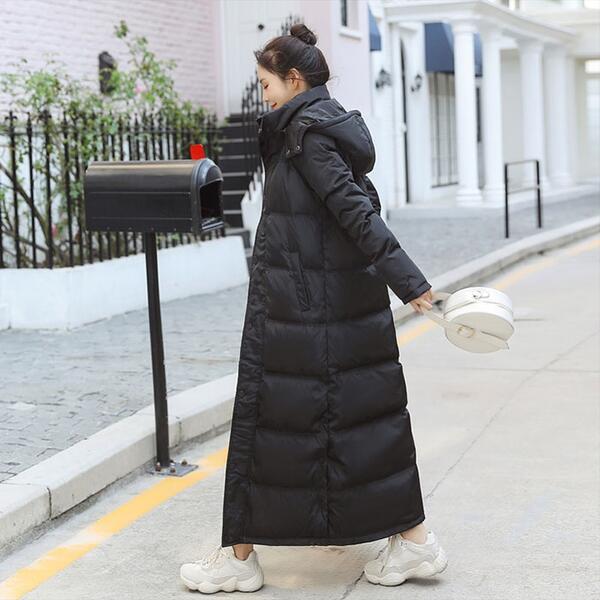 楽天市場】ダウンコート 超ロング ロングコート フード付き ダウン