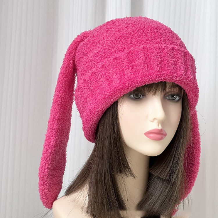 楽天市場】 ウサギ耳 冬 うさ耳 耳付き ニット帽子 レディース うさぎ