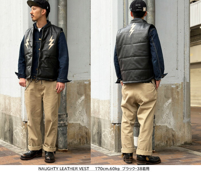 楽天市場】VIN&AGE ヴィン＆エイジ TYPE VLJ7_25 NAUGHTY LEATHER VEST