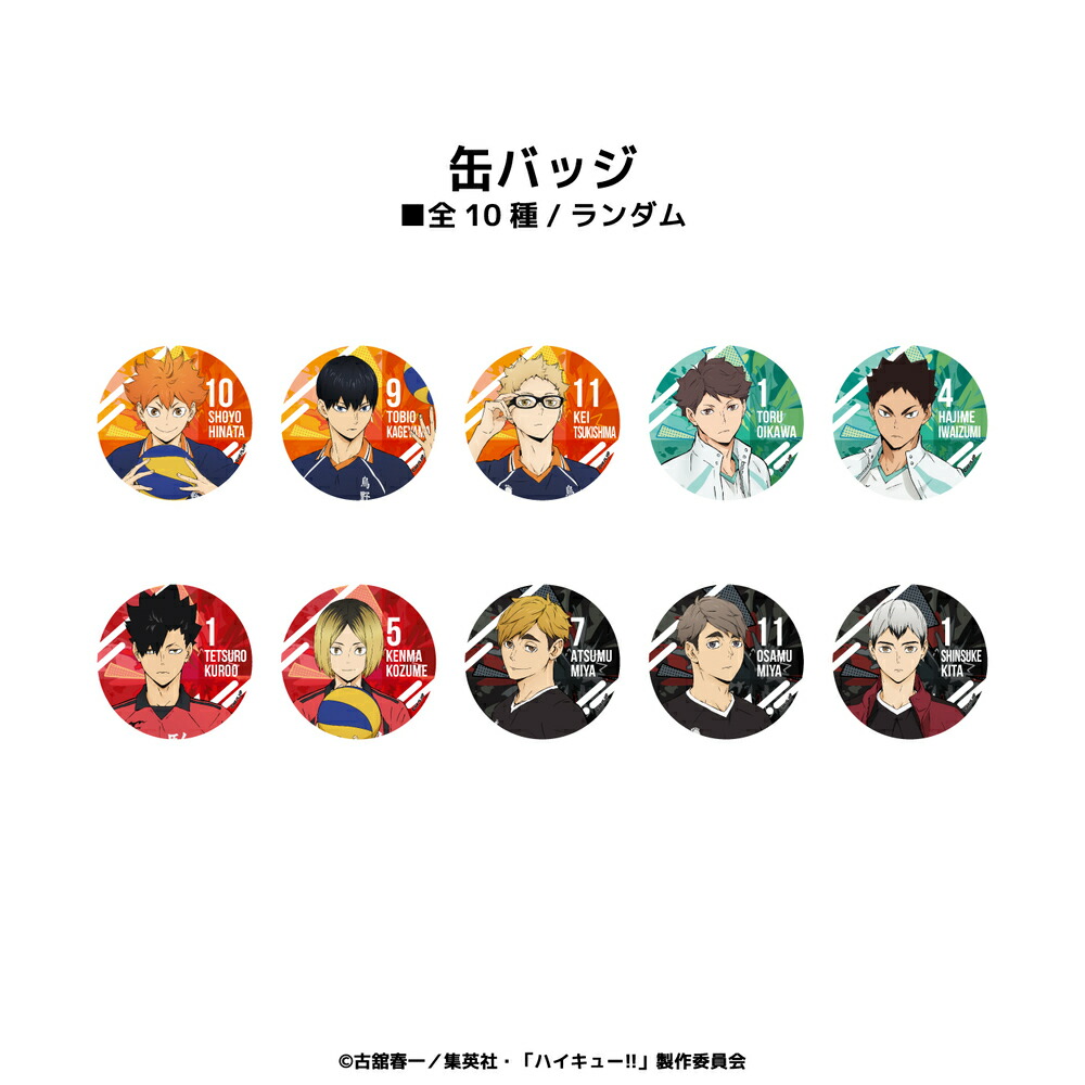 楽天市場】ハイキュー!! 公認 ランダム 缶バッジ 10種 シークレット