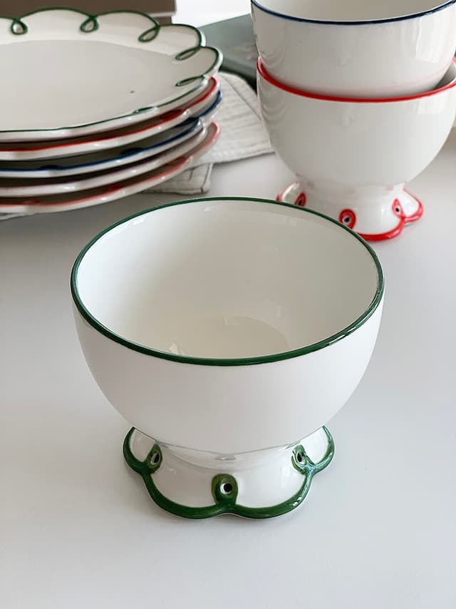 楽天市場】3colors/2type/バイカラーレトロラインプレート カップ お皿