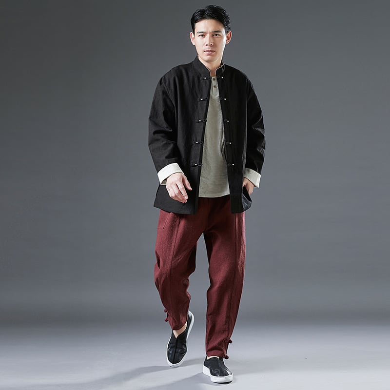 楽天市場】チャイナ服 メンズ ジャケット カンフー服 男性用 白袖