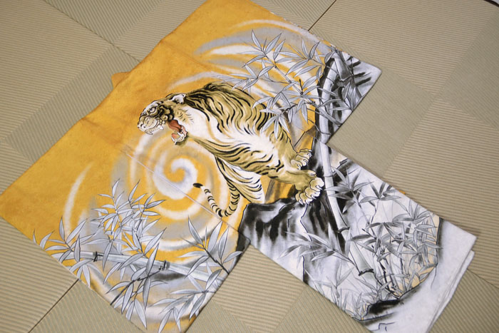 楽天市場】お宮参り 男の子 着物 男児 正絹 初着 産着 お祝い着 虎