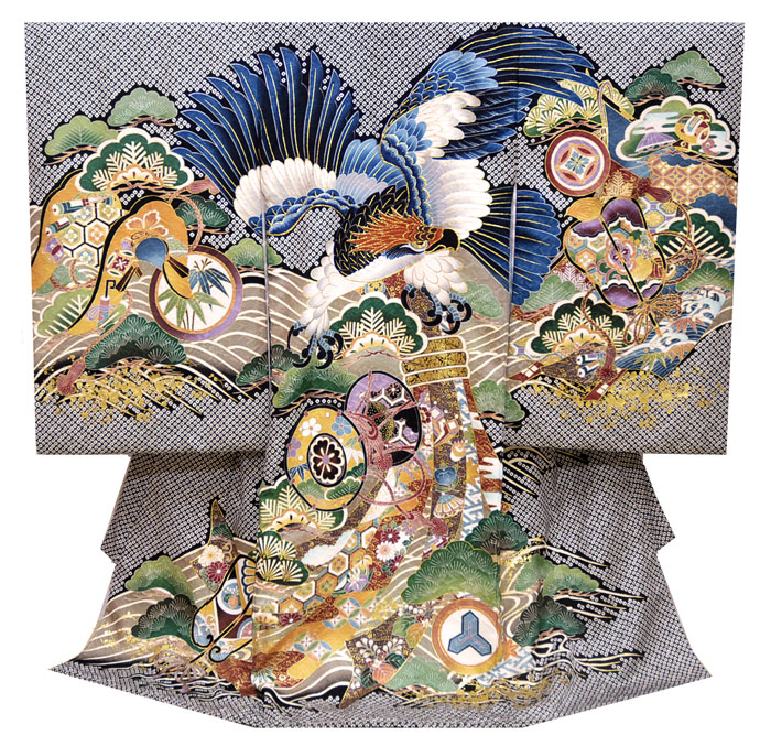 楽天市場】お宮参り 男の子 着物 男児 正絹 初着 産着 お祝い着 鷹