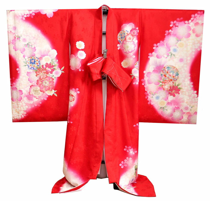 楽天市場】お宮参り 女の子 着物 女児 正絹 初着 産着 お祝い着 鈴に桜