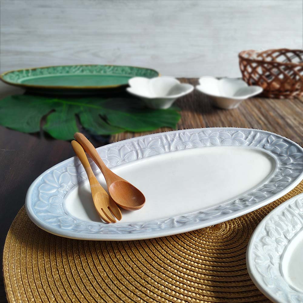 楽天市場】ジェンガラケラミック オーバル プレート 楕円 平皿 2色