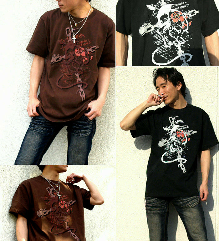 楽天市場】GENJU スカルTシャツ メンズ スカル Tシャツ ドクロ tシャツ