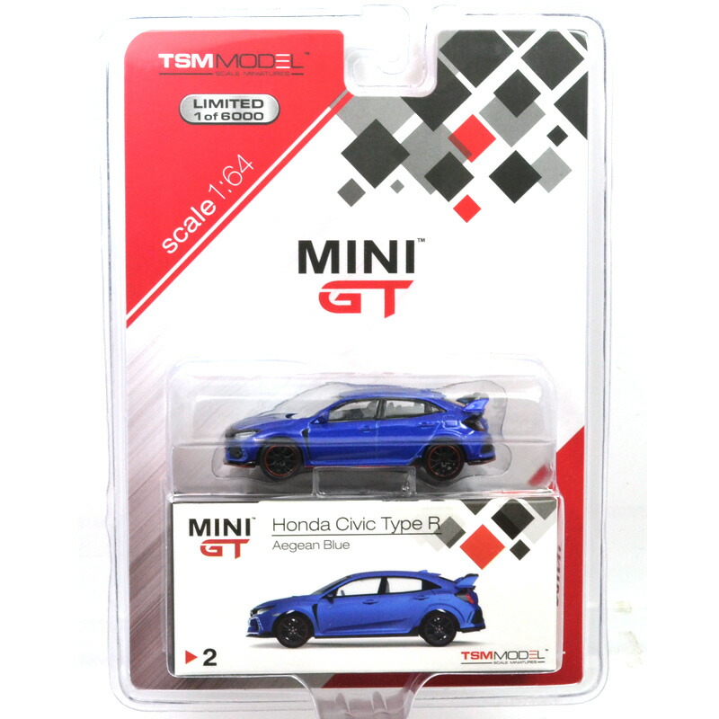 楽天市場】MINI GT - HONDA CIVIC TYPE R (FK8) AEGEAN BLUE-LHD ミニ