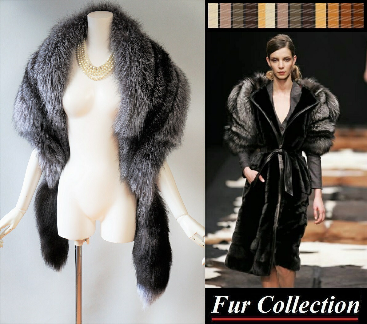 楽天市場】シルバーフォックスファーショール/毛皮ストール/ポンチョ