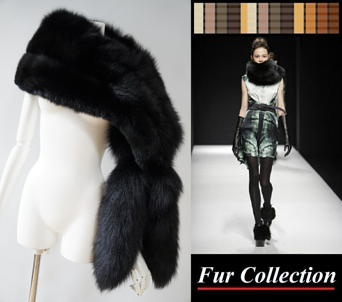 楽天市場】肉厚フォックス毛皮ケープ 黒 ストール ショール ポンチョ