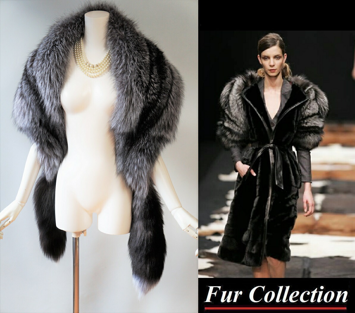 楽天市場】シルバーフォックスファーストール 毛皮ケープ ファー