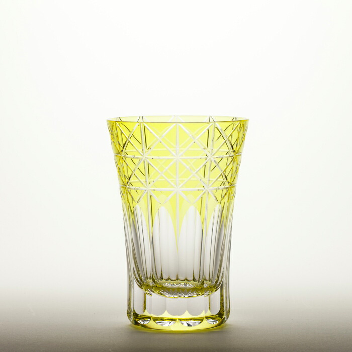 楽天市場】江戸切子 天開タンブラー 黄 【硝子工房 彩鳳 直営店】 菱鱗