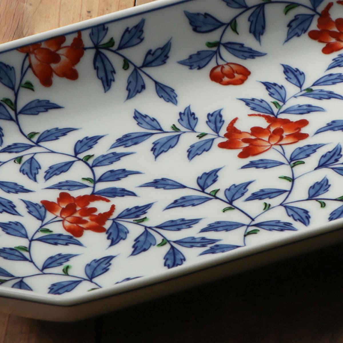 楽天市場】【ふるさと納税】源右衛門窯 染錦花唐草 長方皿 器 食器 角