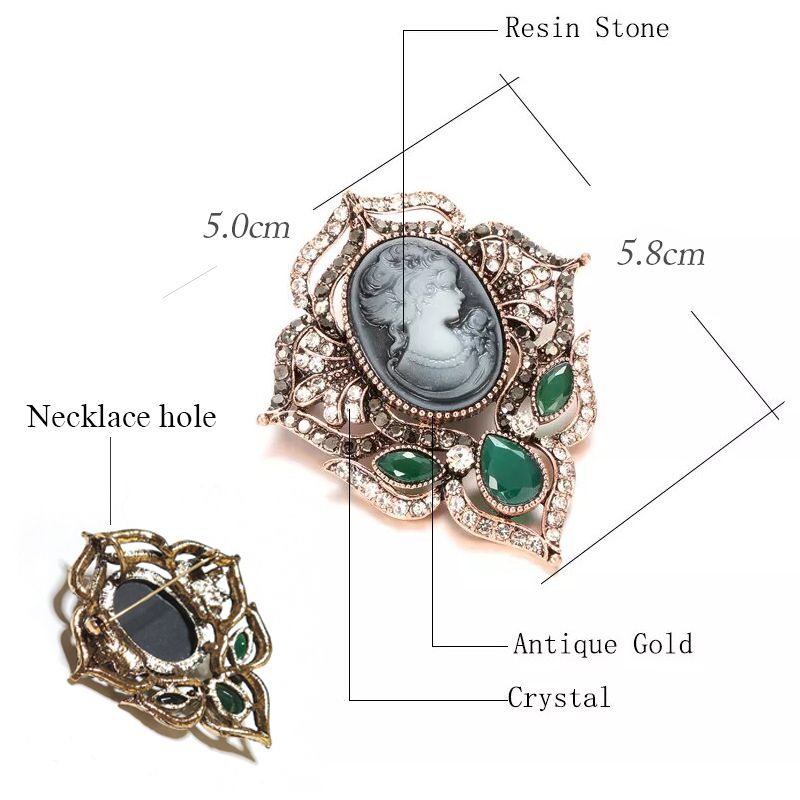 楽天市場】アンティーク調カメオブローチ ブローチ エレガント