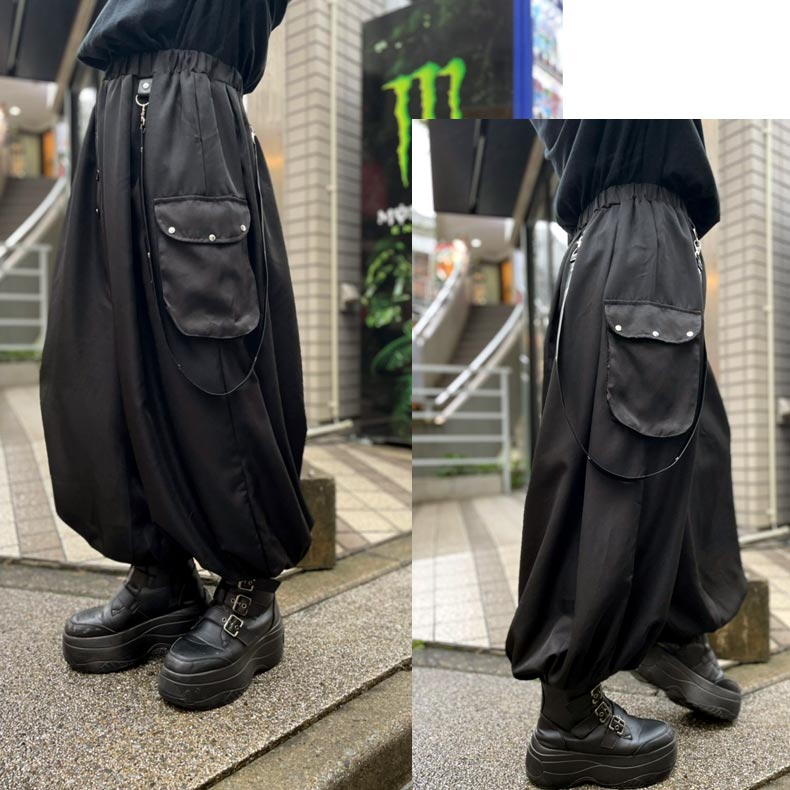 楽天市場】サスペンダーカーゴサルエルパンツ原宿 キングリーマスク