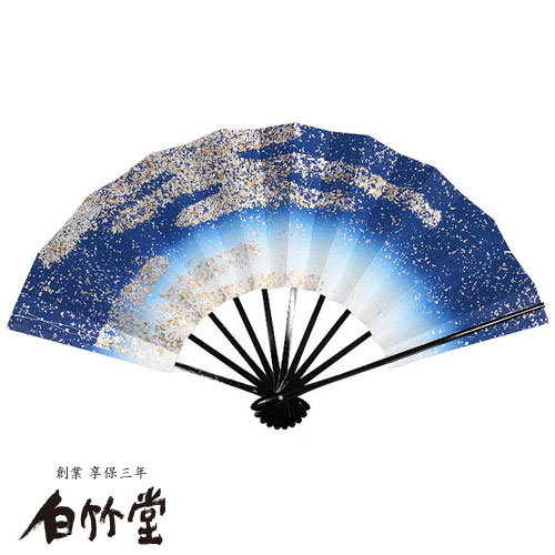 楽天市場】舞扇子 ＜銀舞 群青＞ 黒塗 9寸5分 紙箱セット 日本舞踊 新