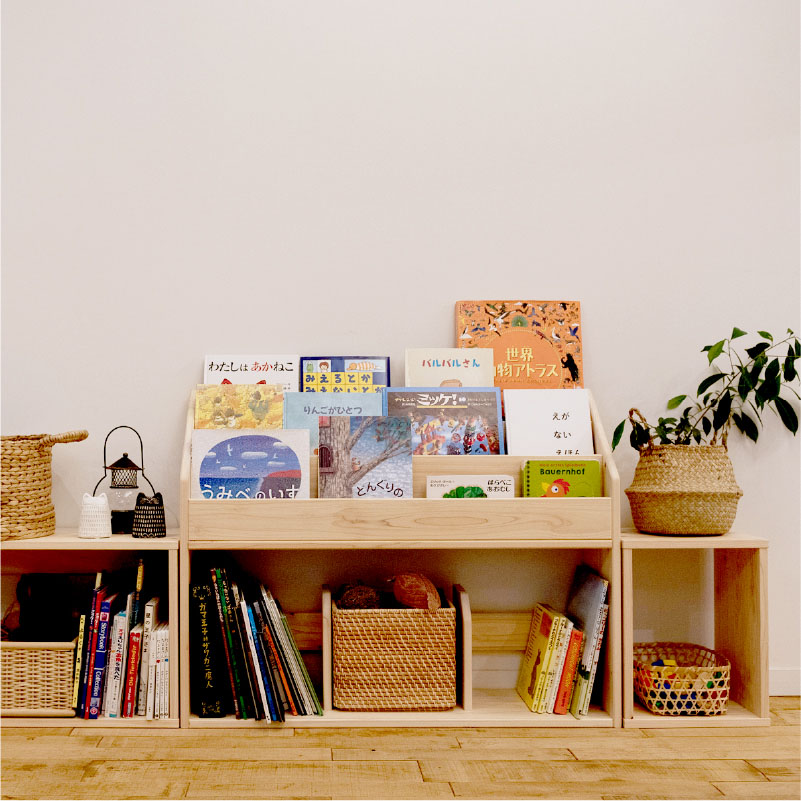 楽天市場】【期間中P2倍】 絵本棚 ヒノキ おしゃれ スリム おもちゃ