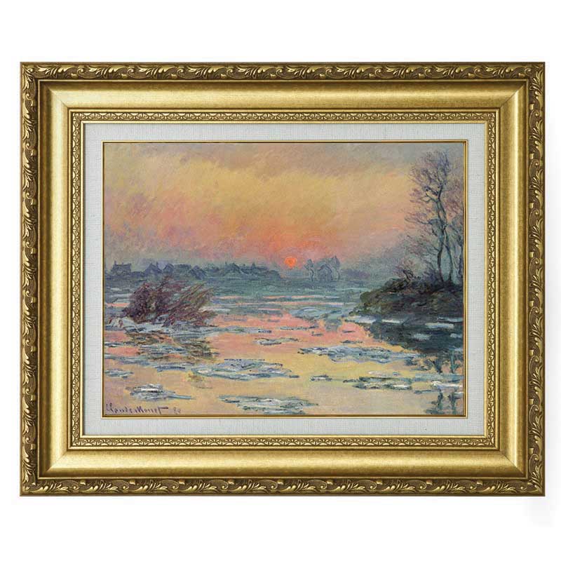 楽天市場】モネ「セーヌ川の日没」 立体複製名画 美術品 インテリア