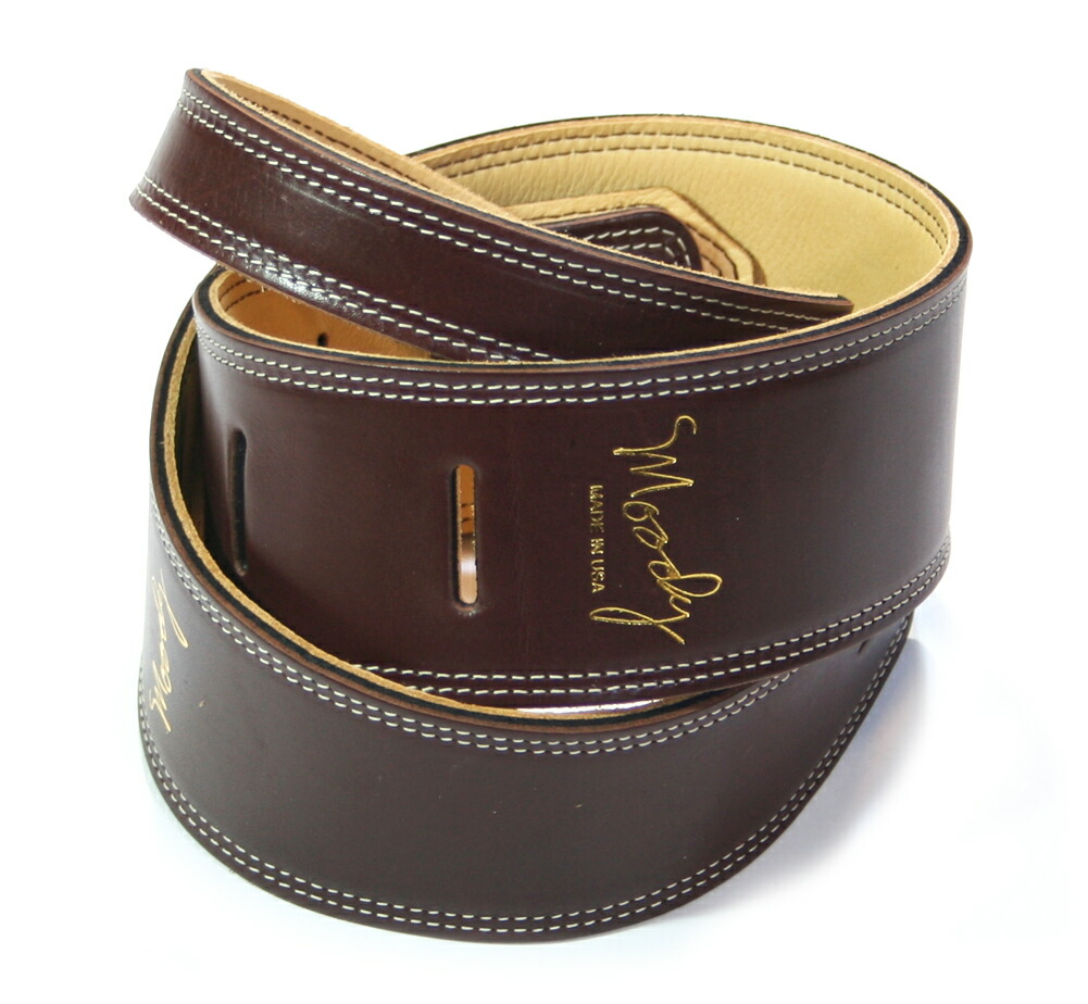 楽天市場】[Moody Leather] Leather Backed Guitar Strap [Standard