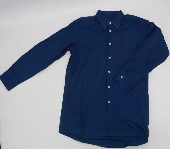 楽天市場】藍染 長袖シャツ メンズ 長袖 無地 M・L 綿100％ 色：濃藍