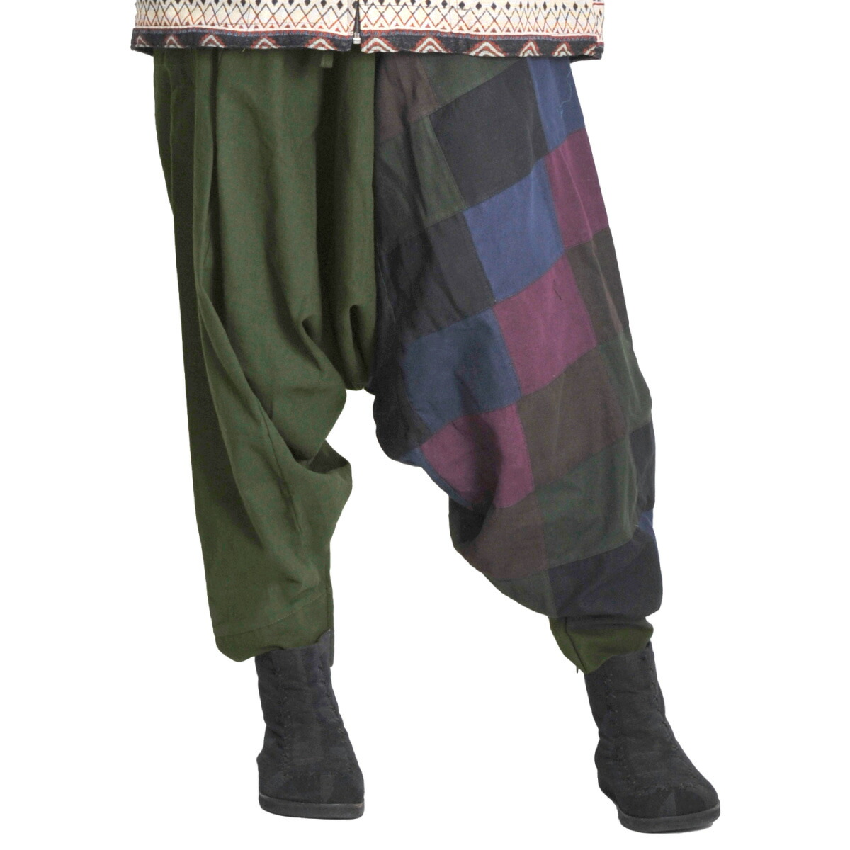 楽天市場】パッチワーク カーゴ サルエルパンツ レディース メンズ