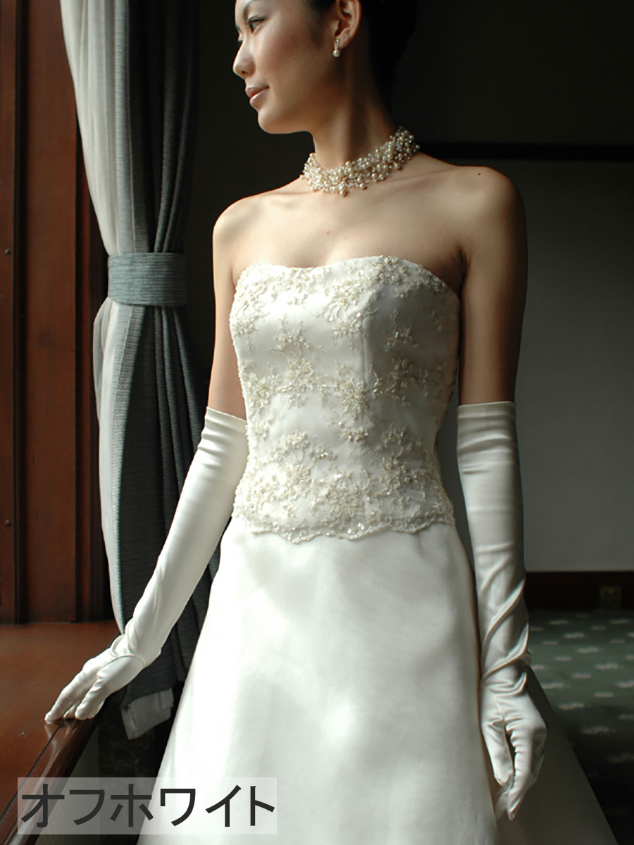 楽天市場】ウエディング グローブ ロング サテン 50cm ブライダル 日本