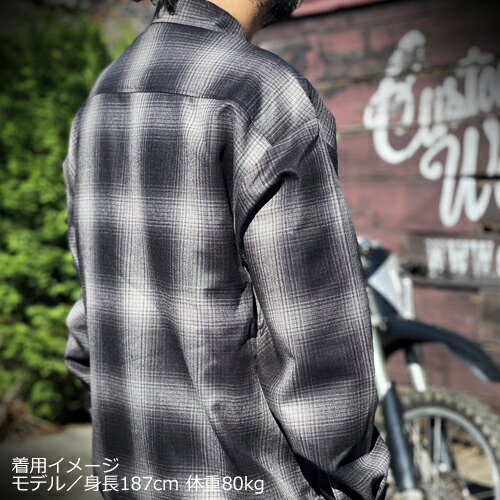 楽天市場】【再入荷！】紺×白 キャルトップ オンブレチェックシャツ