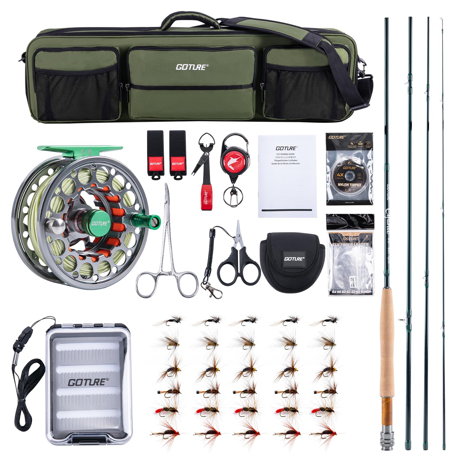 楽天市場】GOTURE フライロッド 釣りセット テンカラセット 渓流竿