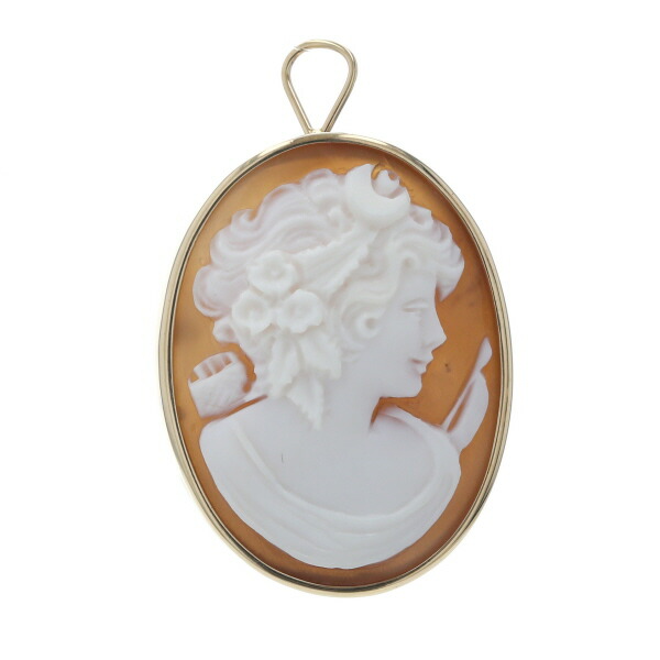 楽天市場】カメオ ブローチ（金の純度K14）（レディースジュエリー