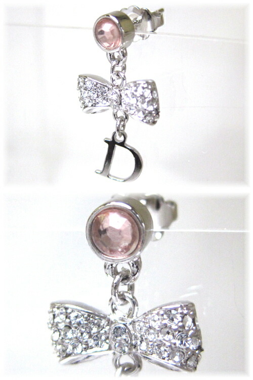 楽天市場】Dior/クリスチャンディオール ピアス リボン＆ロゴピアス
