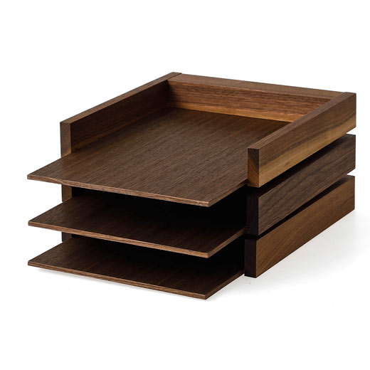 楽天市場】トレイ3段 バトラー 木製 トレー スライド レターケース