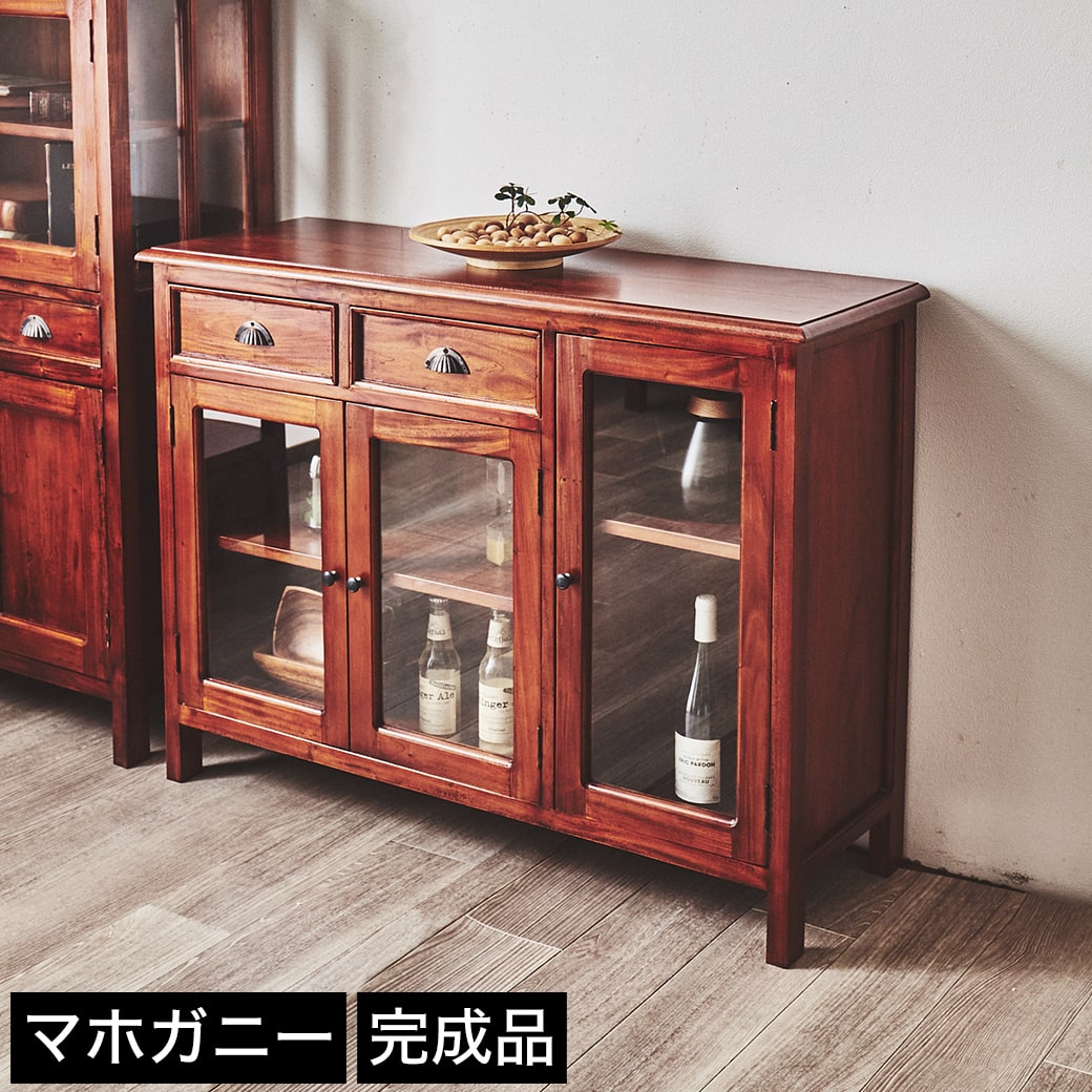 楽天市場】アンティーク調 キャビネット（カラーブラウン