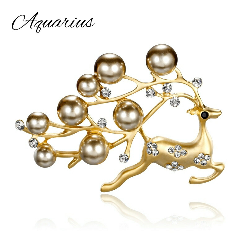 楽天市場】スワロフスキー クリスマス トナカイ ブローチ ☆ギフト