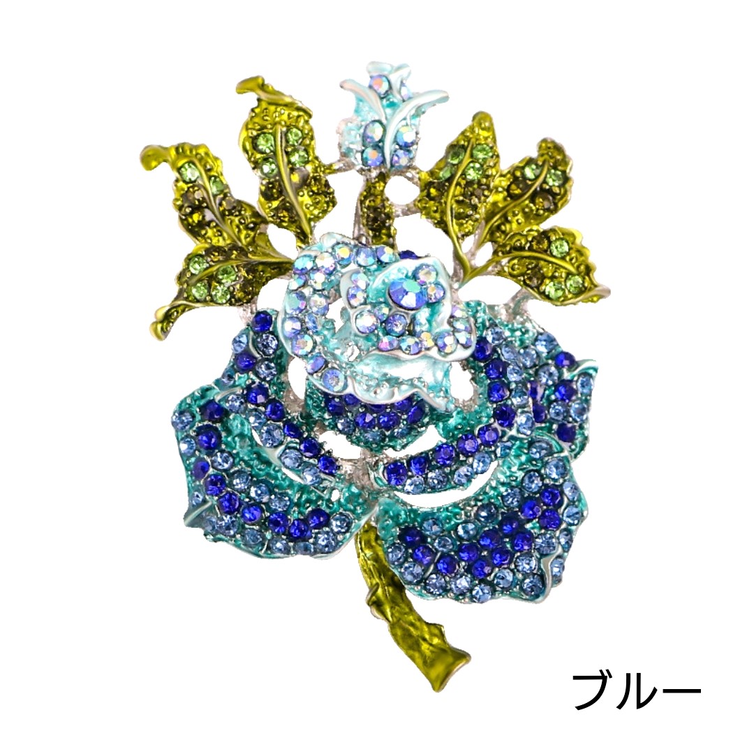 楽天市場】スワロフスキー 大ぶり ローズ ( バラ 薔薇 ) ブローチ 3