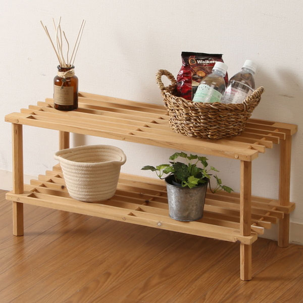 楽天市場】木製ラック 2段の通販