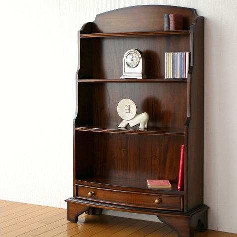 楽天市場】マホガニー 無垢材 本棚 飾り棚 天然木 木製 ディスプレイ