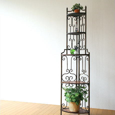 楽天市場】コーナーラック 木製 アイアンシェルフ 折りたたみ コーナー