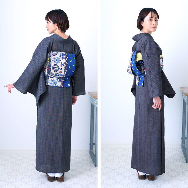 楽天市場】阿波しじら織り 木綿 着物 夏着物 浴衣 コットン着物 単衣