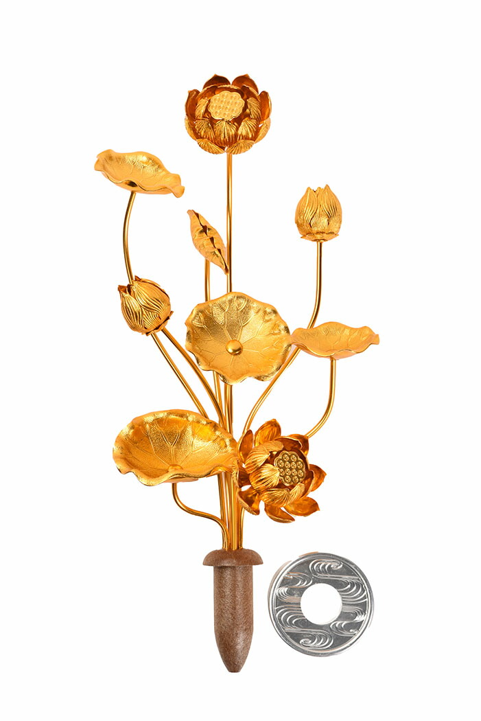 楽天市場】【マラソン限定P10倍】常花 仏具 仏花 小常花 金色 アルミ製