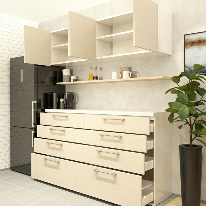 楽天市場】カップボード リクシル ノクト 幅180cm ロータイプ