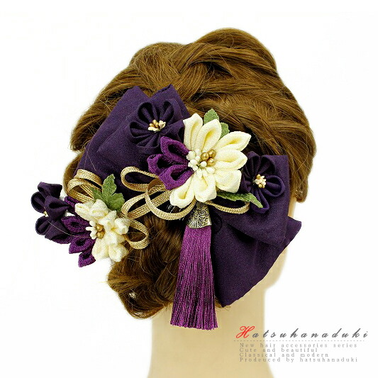楽天市場】髪飾り リボン 卒業式 袴 成人式 つまみ細工 振袖 和装 花 2
