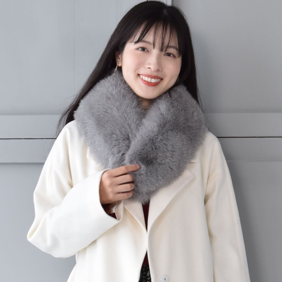 楽天市場】日本製 SAGA フォックス ファー マフラー レディース 毛皮