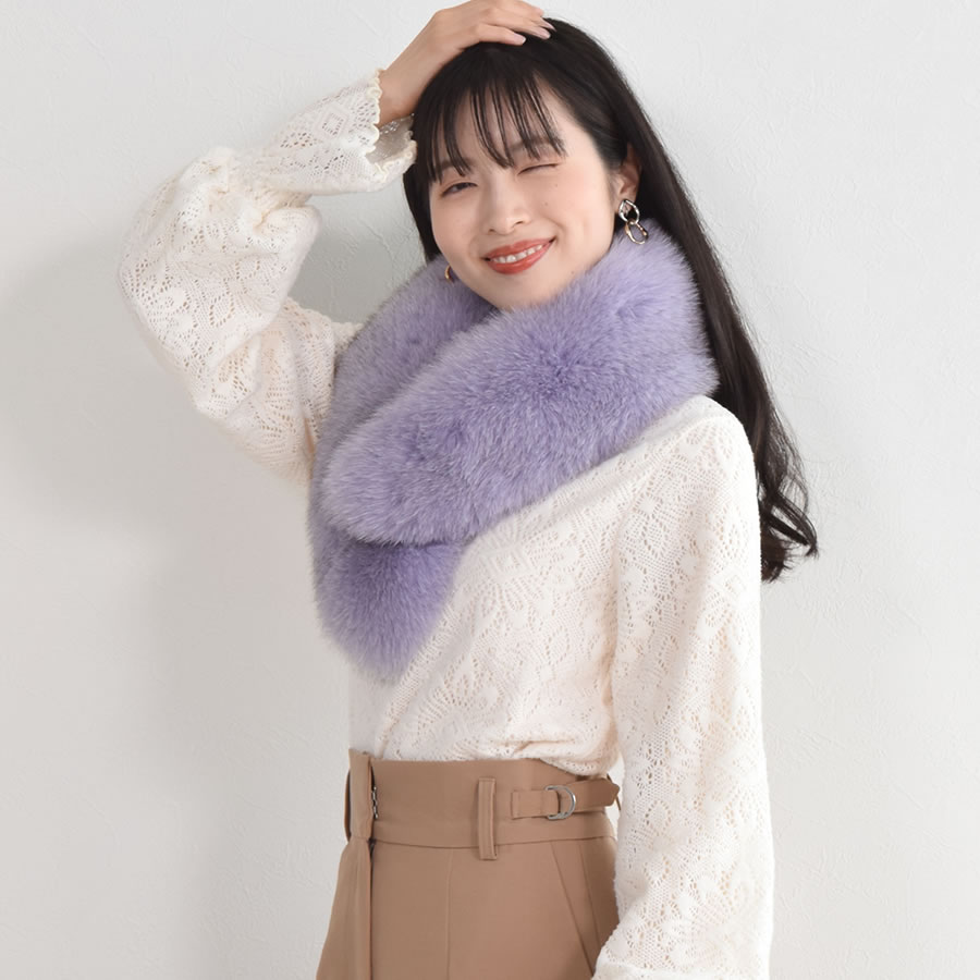 楽天市場】日本製 SAGA フォックス ファー マフラー レディース 毛皮